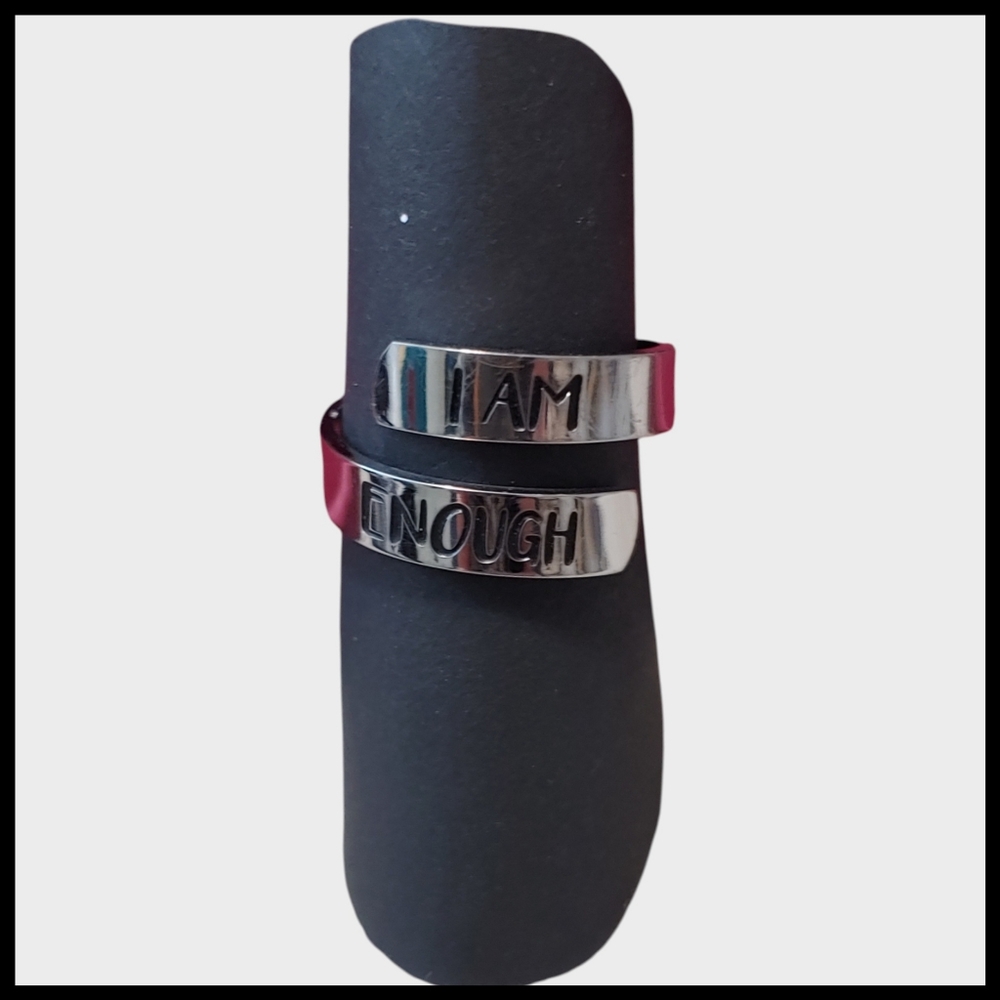 "I AM ENOUGH" Adjustable Wrap Ring - Picture 4 of 4